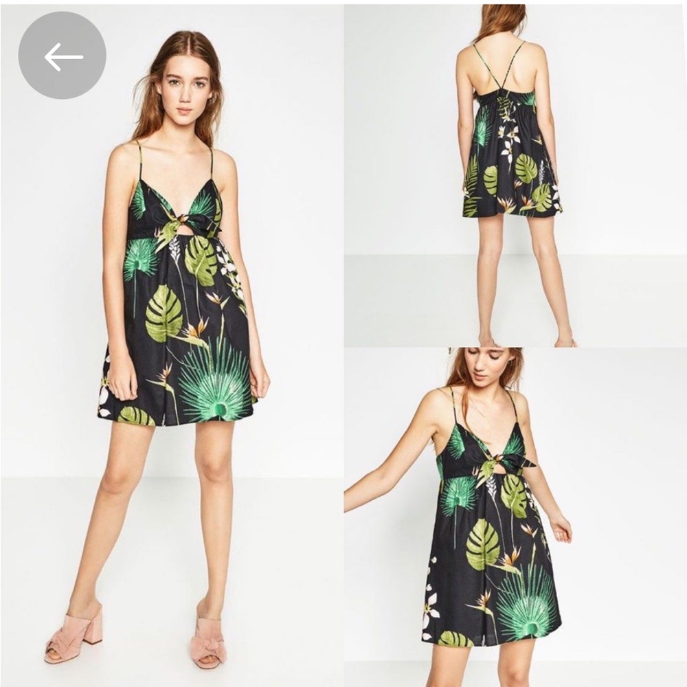 Zara Tropical Luau Dress - Small